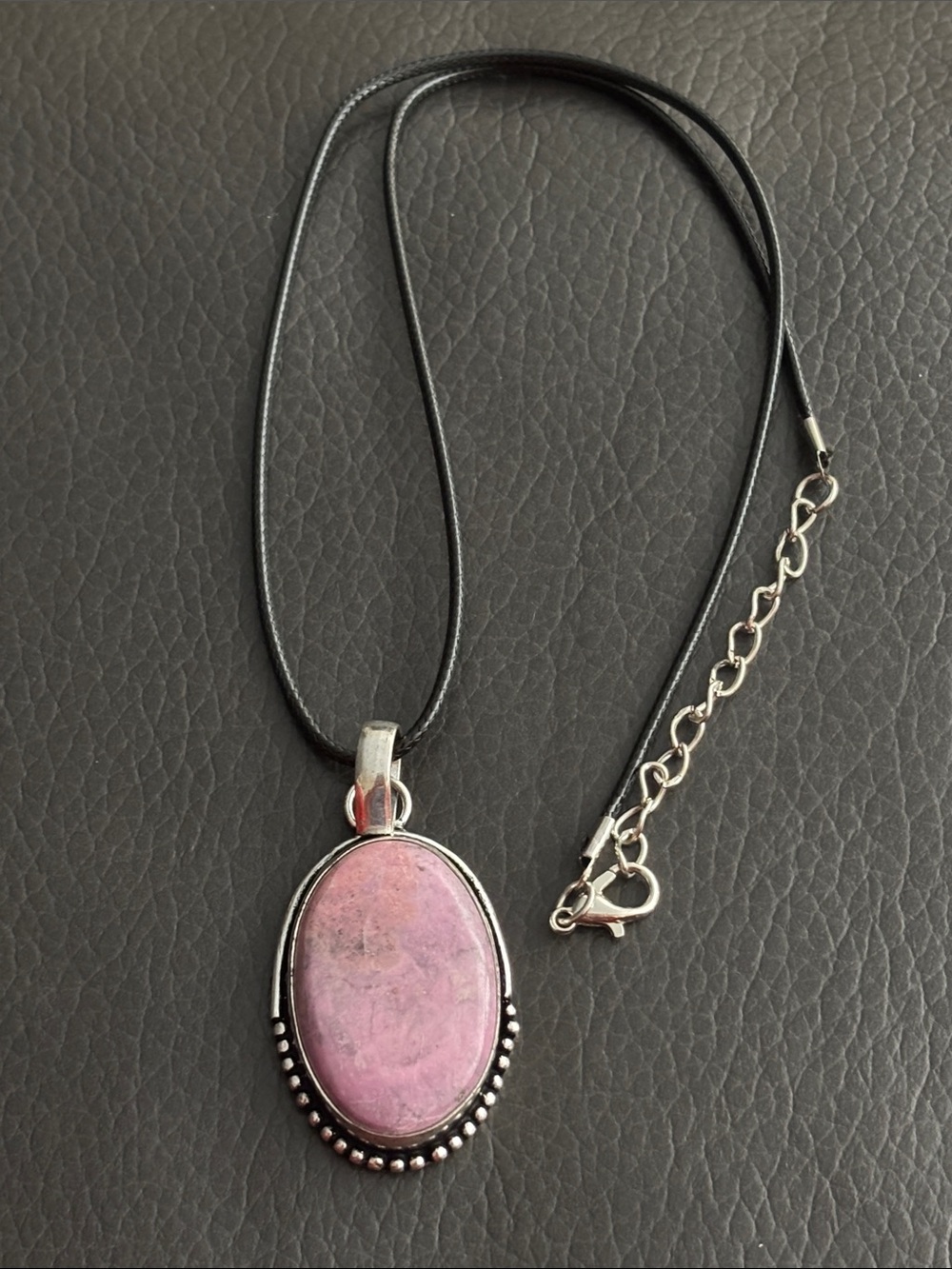 Rhodonite Pendant Necklace